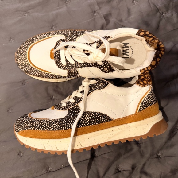 MWL by Madewell Women's Dotted Calf Hair, Leopard, and Brown Sneakers (New) - Picture 3 of 10